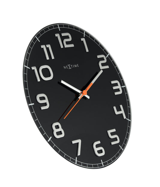 Comnox - NeXtime Classy Round - Stijlvol en Stil - Glas & Metaal 30 cm