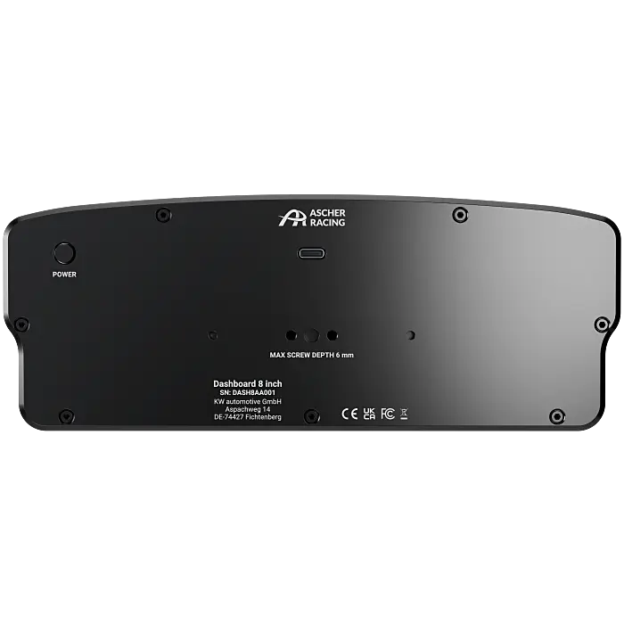 Ascher Racing 8" Dashboard