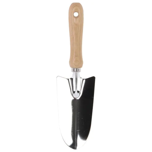 Transplanting Trowel - Wide - Galvanized Steel - Wooden Handle