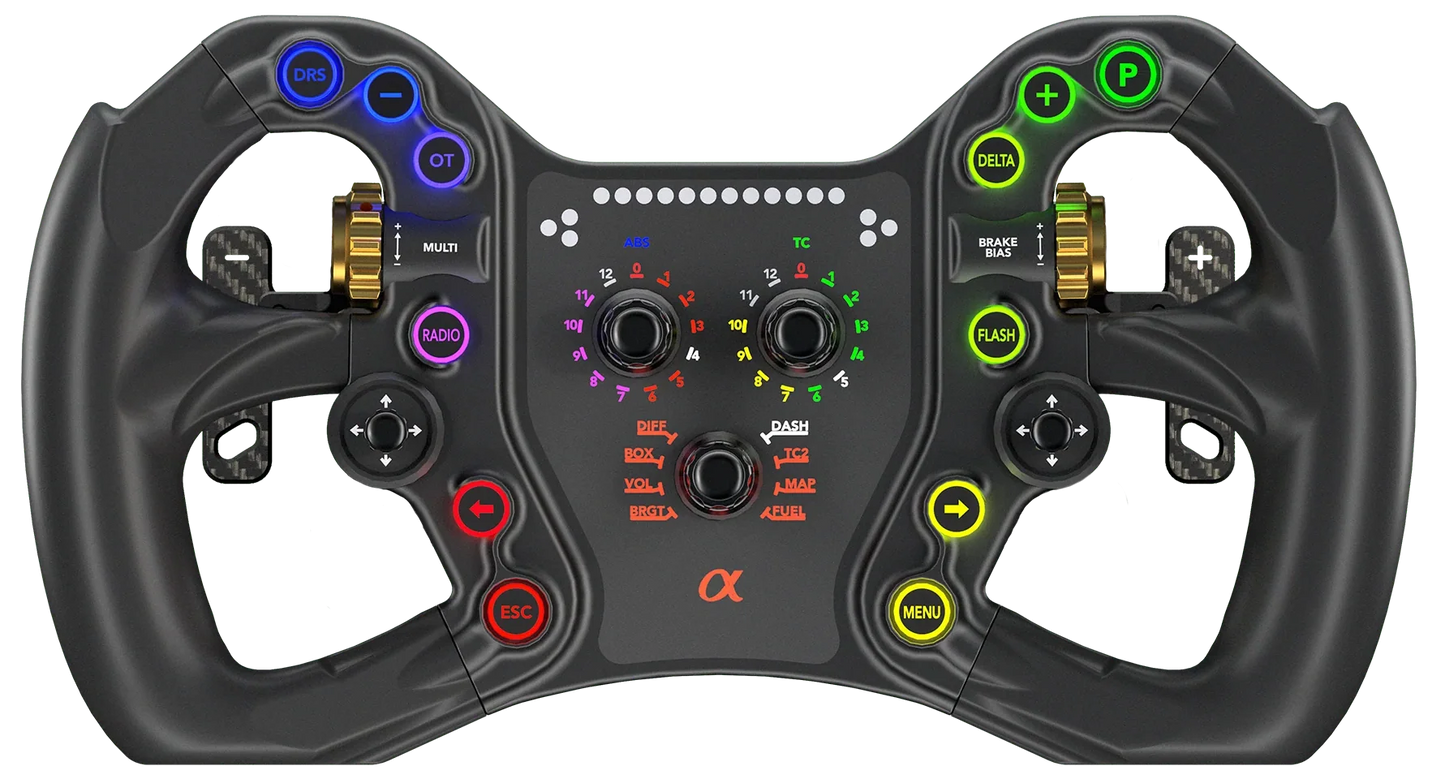 Bavarian Sim Tec ALPHA - Universeel Sim Racing Stuurwiel - Met Programmeerbare Inputs