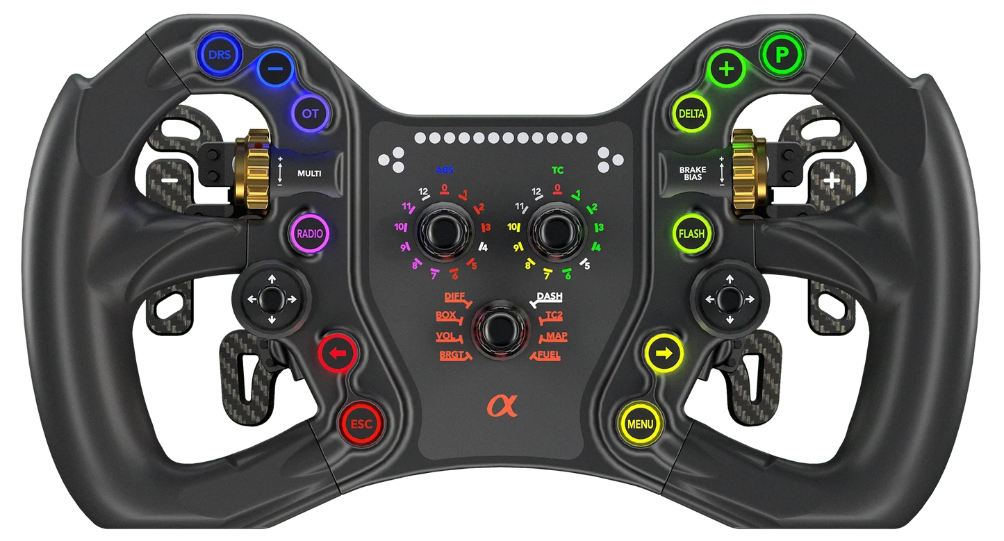 Bavarian Sim Tec ALPHA - Universeel Sim Racing Stuurwiel - Met Programmeerbare Inputs