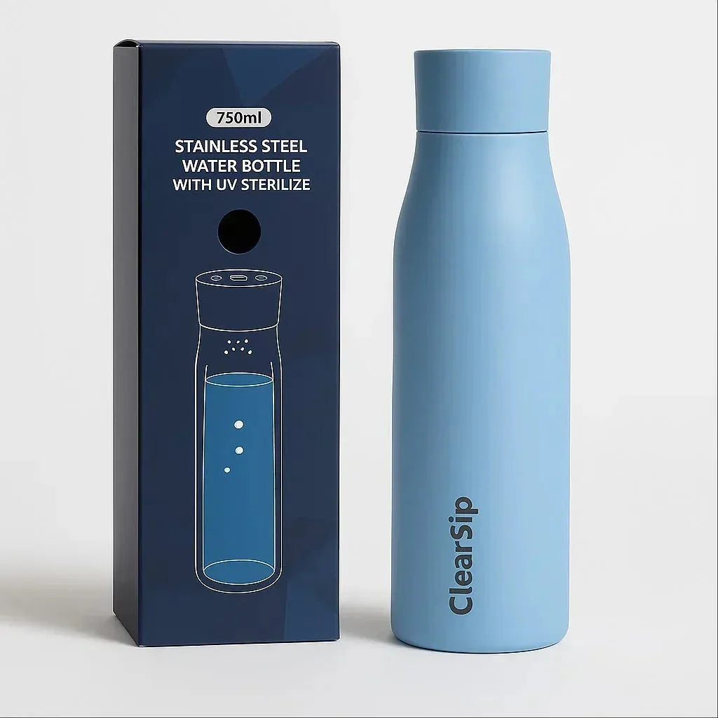 ClearSip | Slimme Waterfles – UV‑C zelfreinigend & drinkherinnering