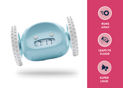 Comnox - Clocky Blue - Wekker die wegrolt - Alarmklok op wielen