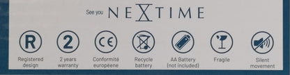 NeXtime Plug Inn Wandklok - Stille loop en uniek design - 58cm