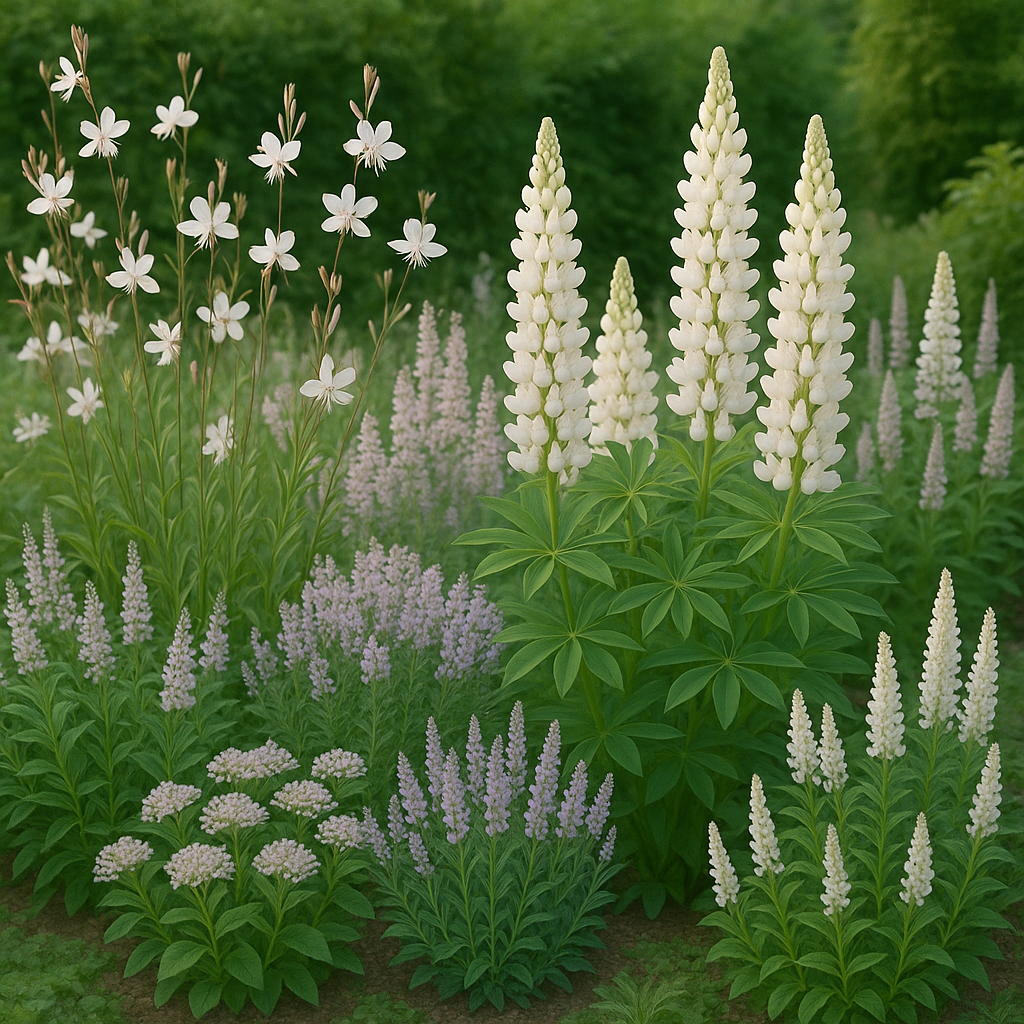 Borderpakket 'Pastel & Wit' - 5m² - 50 planten