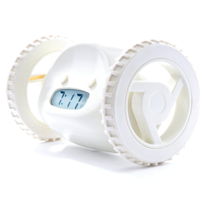 Clocky White - Wekker op wielen