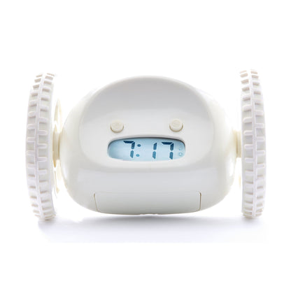 Clocky White - Wekker op wielen
