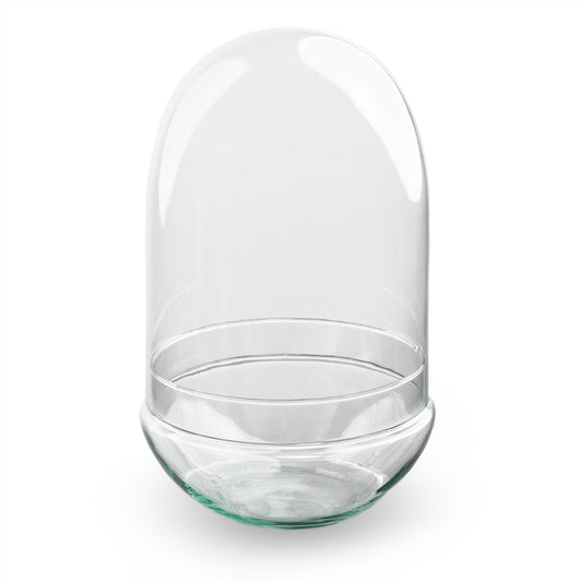 Terrarium bottle ‘Egg XL’ – Two-part glass dome – Closed terrarium Ø 17.5 cm ↑ 30 cm