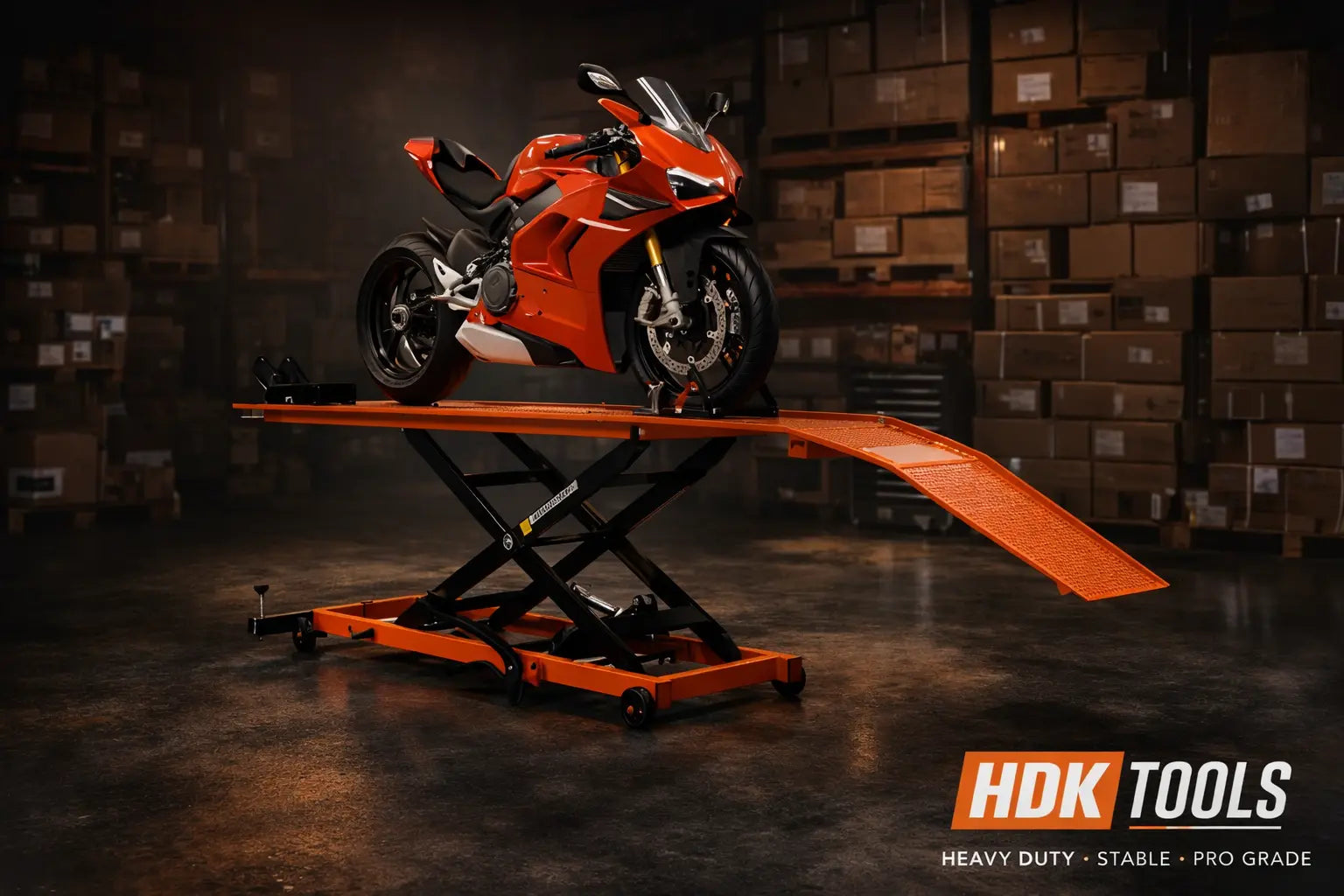 Oranje verplaatsbare verpleegbed met schuifmechanisme en zwarte onderdelen, geschikt voor ziekenhuis- en ambulancegebruik. Met rolwielen en veiligheidsafdekking voor gemakkelijke transport en stabiliteit.