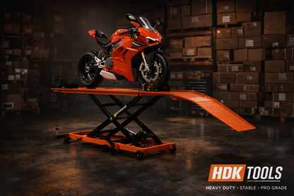 Comnox - HDK Motorheftafel 450KG - Extra lang 220cm met oprijplaat