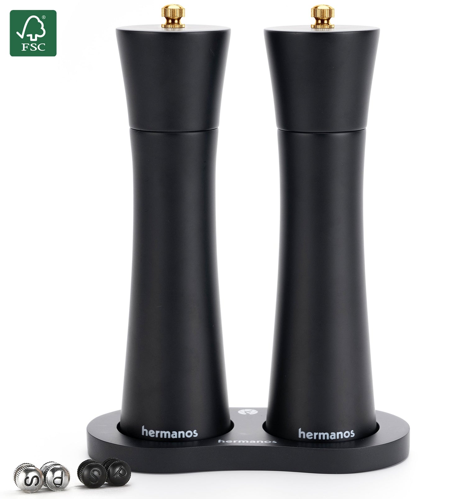 Houten pepermolen en zoutmolen hermanos met FSC-certificaat