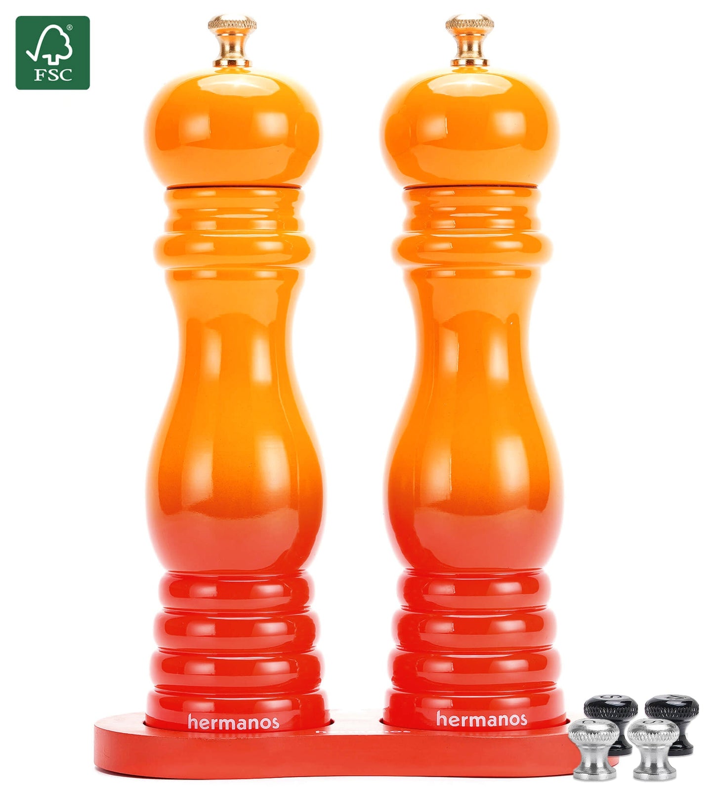 Houten pepermolen en zoutmolen hermanos met FSC-certificaat