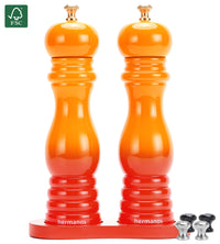 Comnox - Oranje Peper en Zoutmolen Set Rome - Stijlvol design met instelbare maalgraad - 22 cm