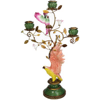 Eagle Candle Holder 27.5x19.5x46cm - Colorful - 3 Candles - Polyresin & Metal