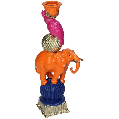 Candleholder - Orange Elephant bird ↑ 26 cm
