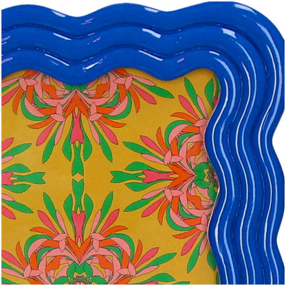 Curved Photo Frame Polyresin - Blue