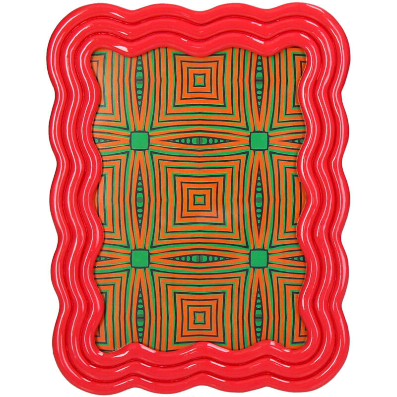 Curved Photo Frame Polyresin - Pink