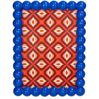 Beaded Photo Frame Polyresin – Blue