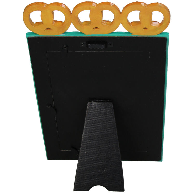 Pretzel Polyresin Photo Frame Turquoise 13x18cm