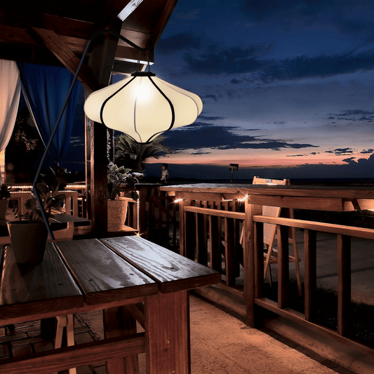 Comnox - Lumi Lamp Shade 60cm - Comfort & Elegant Sfeer - Draagbaar & Duurzaam - 60 cm Ø - Cream / Turquoise / Yellow