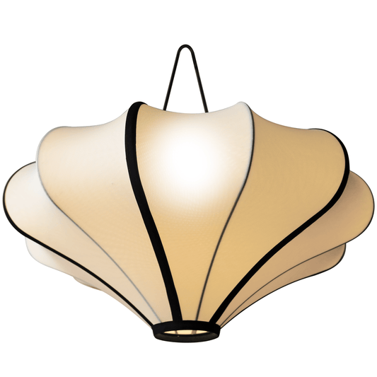 Comnox - Lumi Lamp Shade 60cm - Comfort & Elegant Sfeer - Draagbaar & Duurzaam - 60 cm Ø - Cream / Turquoise / Yellow