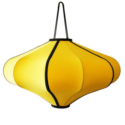 Comnox - Lumi Lamp Shade 60cm - Comfort & Elegant Sfeer - Draagbaar & Duurzaam - 60 cm Ø - Cream / Turquoise / Yellow