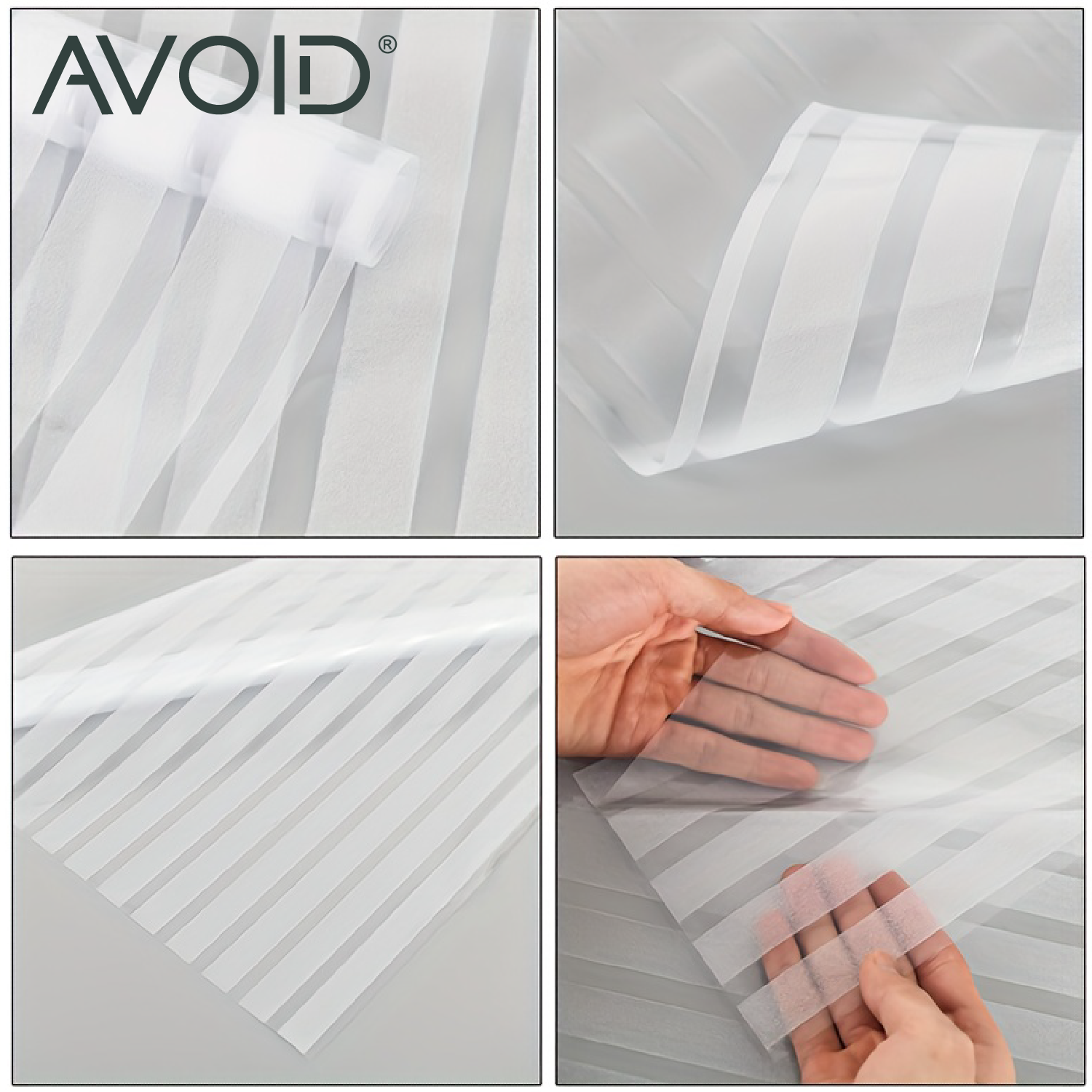 Wit horizontaal fijnstreeppatroon op een raam, met zichtbare witte kozijn. Perfect voor privacy en lichtregeling in kantoor- of woonruimtes.