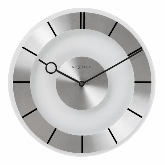 Comnox - Retro Wandklok - Tijdloos comfort – Stilistische elegantie – 31 cm – Zilver – retro – clock