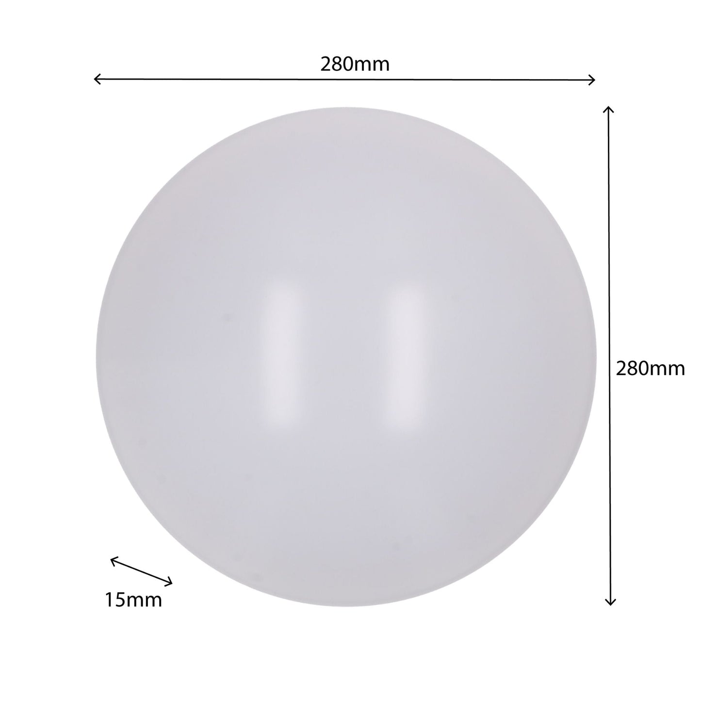 Een witte, ronde plafondlamp met een glanzende, mat-wit diffuser en een zilverkleurige rand. Geschikt voor moderne interieurs en als energiezuinige verlichting in woon- en werkkamers.