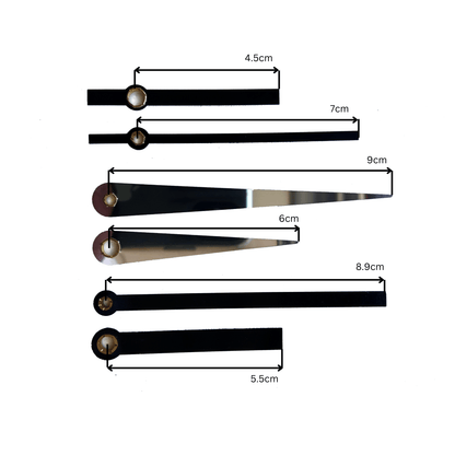 NeXtime Klokwijzers Set S met Silent Movement - Stille Beweging - 16 mm Aslengte
