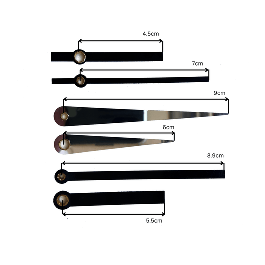 Comnox - NeXtime Klokwijzers Set S met Silent Movement - Stille Beweging - 16 mm Aslengte