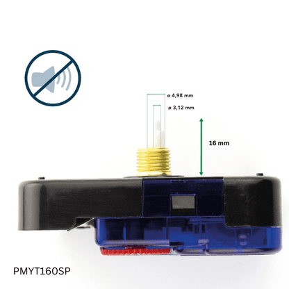 NeXtime Klokwijzers Set S met Silent Movement - Stille Beweging - 16 mm Aslengte