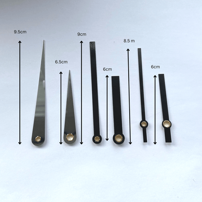 NeXtime Klokwijzers Set S met Silent Movement - Stille Beweging - 16 mm Aslengte