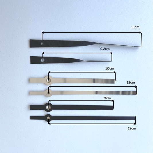 Comnox - Clocks - Klokhands set M + Silent Movement - Stille beweging zonder tikken - 56,7x56x16 mm - 16 mm schacht - stille wijzerplaat - medium