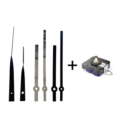 Comnox - Clocks - Klokhands set M + Silent Movement - Stille beweging zonder tikken - 56,7x56x16 mm - 16 mm schacht - stille wijzerplaat - medium