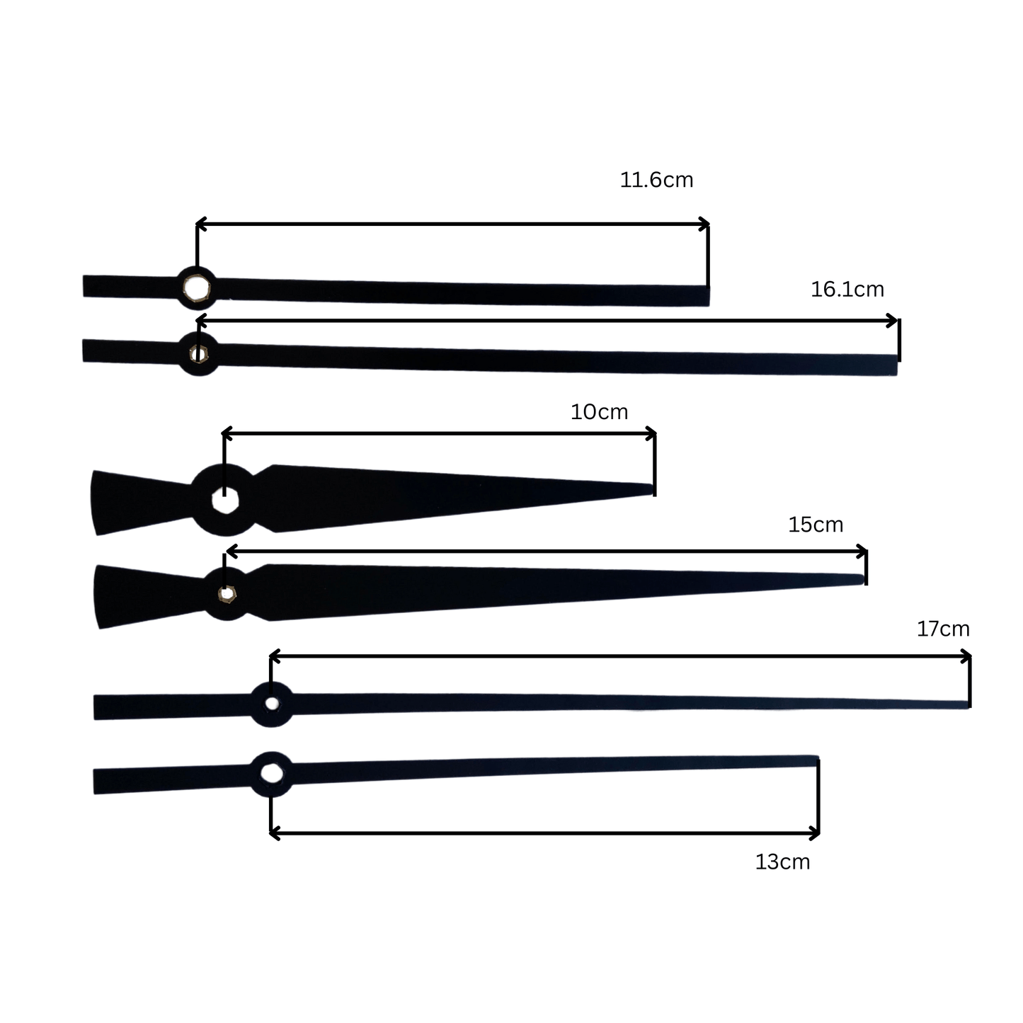 NeXtime klokmotor met wijzerset – stille beweging – 16 mm