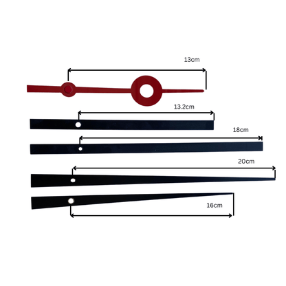 NeXtime Klokwijzers XL met Silent Movement - Stille loop - 16 mm aslengte
