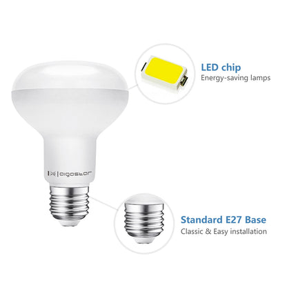 Reflectorlamp E27 6500K | R80 spiegellamp | LED 12W=67W gloeilamp - 930 Lumen