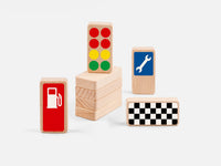 Comnox - Waytoplay Race Signs - Houten wegmarkeringen set