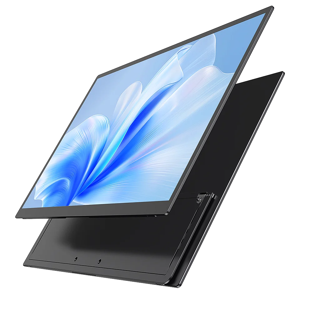 Een 22-inch 2K-monitor met 2560x1440 resolutie, 100% sRGB kleuraccuraatheid en 300Nit helderheid, uitgerust met HDR en een zwart frame, ideaal voor ga