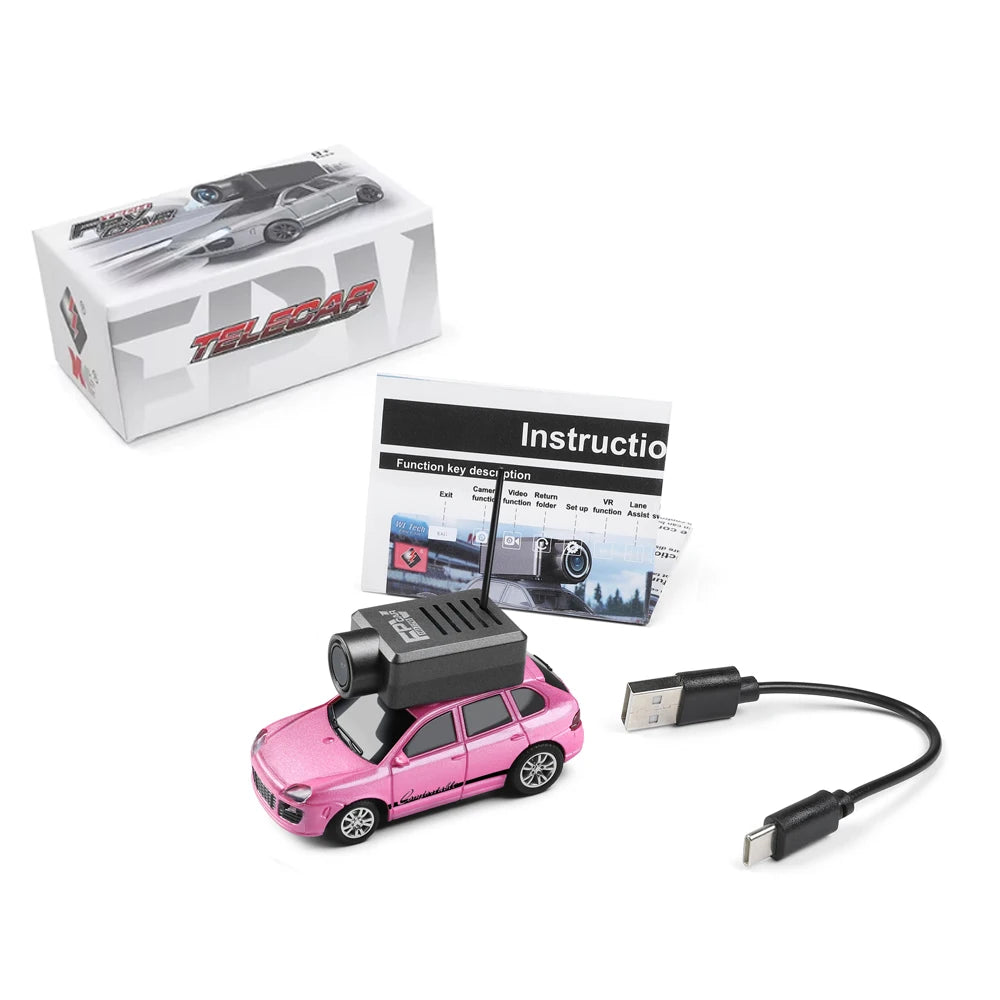 Zilveren, gele en roze 1/64 schaalmodelauto’s met zwarte camera’s en antennes op het dak, geschikt voor speelgoed- en educatieve toepassingen. - Foto 
