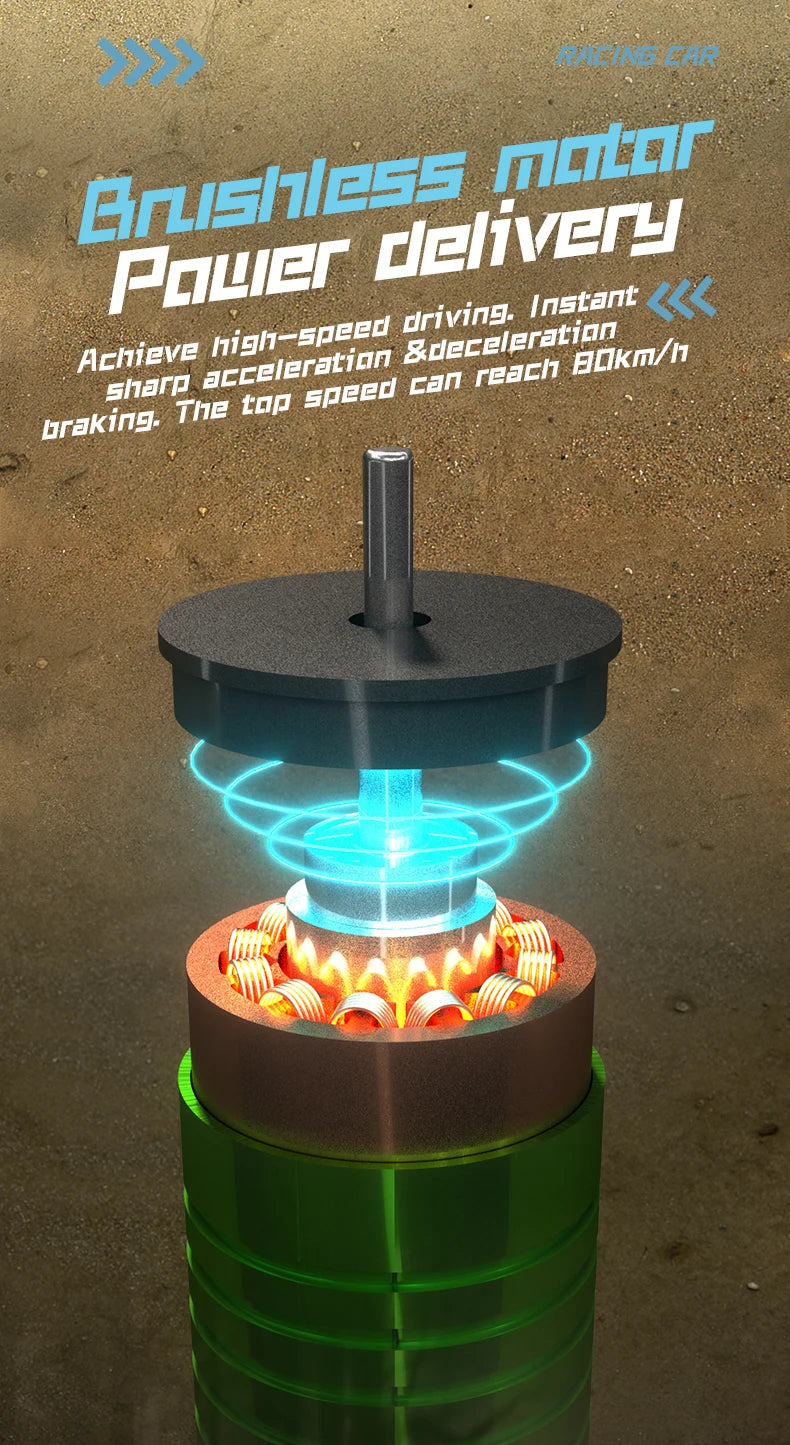 Zwart Rigid Off-Road RC-raceauto met rode velgen en LED-verlichting, uitgerust met 3 blauwe batterijen, stuurcontroller en opbergzak voor terreinrijde