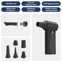Comnox - Turboventilator P70 - Krachtige luchtblazer voor moeiteloze reiniging - 110000 tpm turbo-jet met LED-lamp - CE-gecertificeerd - 4 snelheidsinstellingen