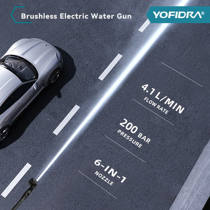 YOFIDRA 200 bar elektrische stoomwisser met 22L vouwbare tank, 3000W motor, zwart en blauw, inclusief 21V batterijen, 6-in-1 spuitkop en rolkabel voor