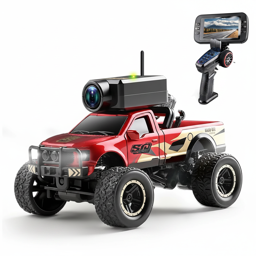 Comnox - Wltoys 6407 RC Camera Auto – Direct 2,4 G Wi‑Fi bestuur – HD camera met VR – 1:64 schaal – 3 snelheidsinstellingen