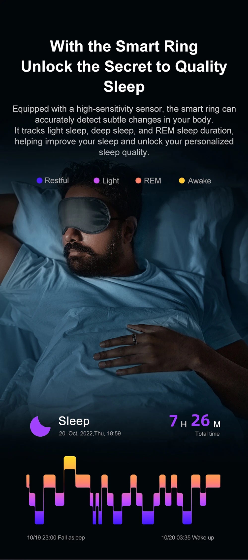 Een futuristisch slimme ring met glanzend zilveren rand en facettenrijk zwart oppervlak, voorzien van een actieve sensor en groene LED-verlichting, geschikt voor dagelijks gebruik en technologische styling. - Foto 13