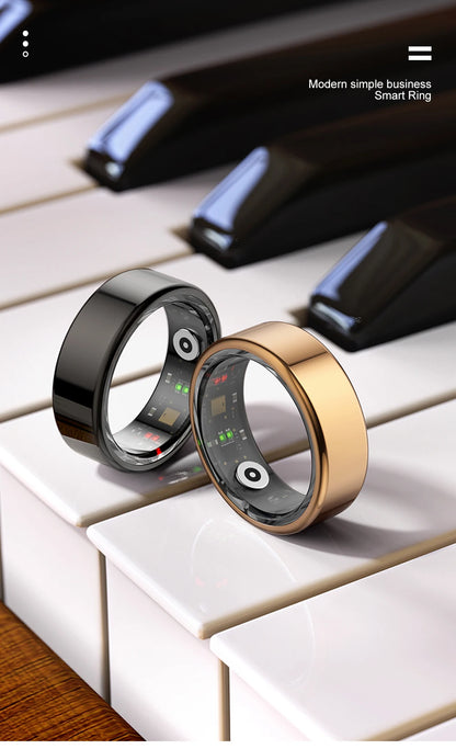 Zwart slimme ring met glanzend oppervlak en zichtbare groene LED-verlichting, voorzien van een transparante binnenkant met elektronische componenten. Ideaal voor technologie- en gadgetliefhebbers die een futuristisch accessoire zoeken. - Foto 24