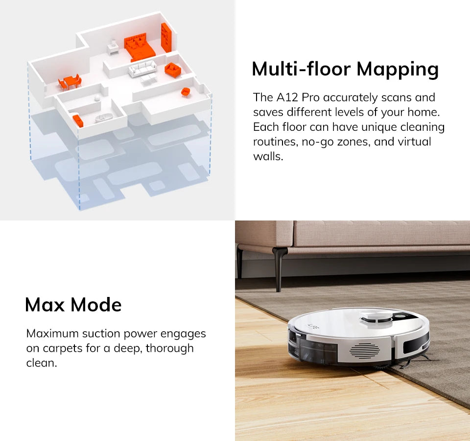 De witte ILIFE robotstofzuiger met zwart accent en bijbehorende oplader, klaar voor slimme stofzuiging via app. Perfect voor dagelijkse huishoudelijke