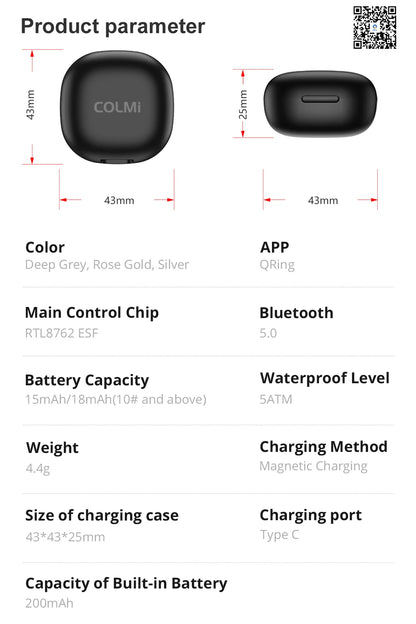 Een gouden smart ring met glinsterende textuur ligt in een zwarte houder, naast een zwarte variant met zichtbare technische componenten, geschikt voor dagelijks gebruik en technologie-geïnteresseerde gebruikers. - Foto 27