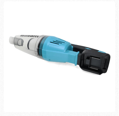 De Gisam draadloze stofzuiger in blauw en zwart met lithium-ion batterij, geschikt voor kantoor- en huishoudelijke reiniging, met 1500W vermogen en 1,